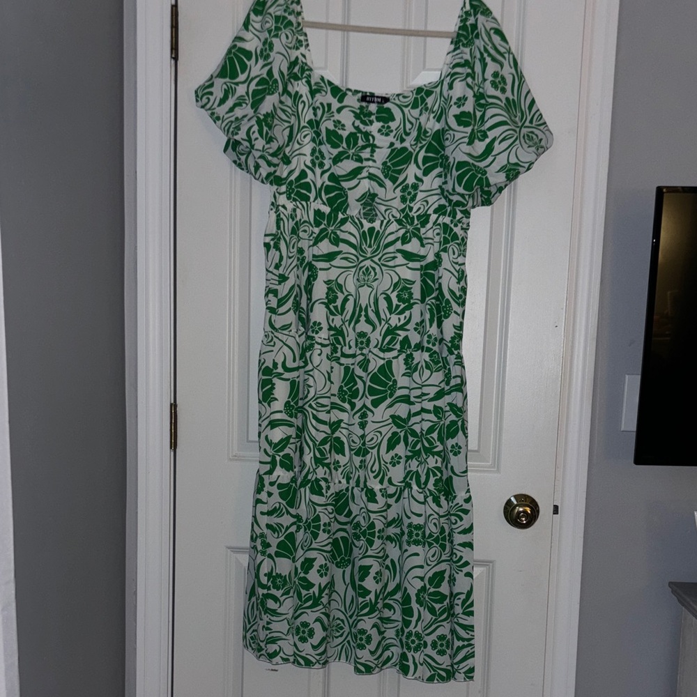 Green Floral Dress